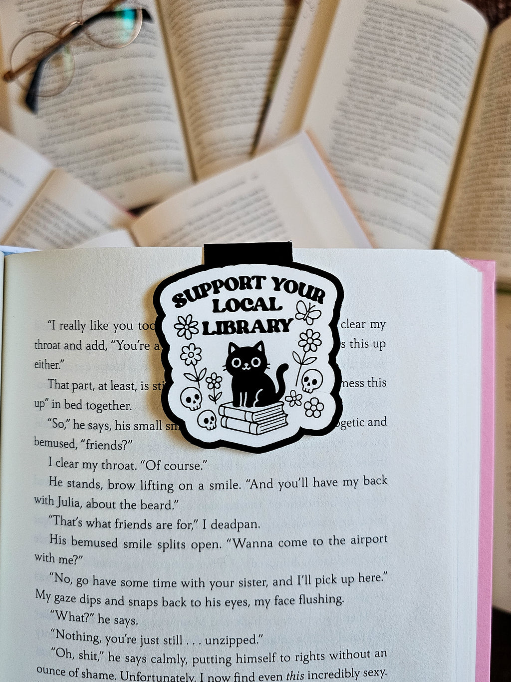 Support Your Local Library Magnetic Bookmark