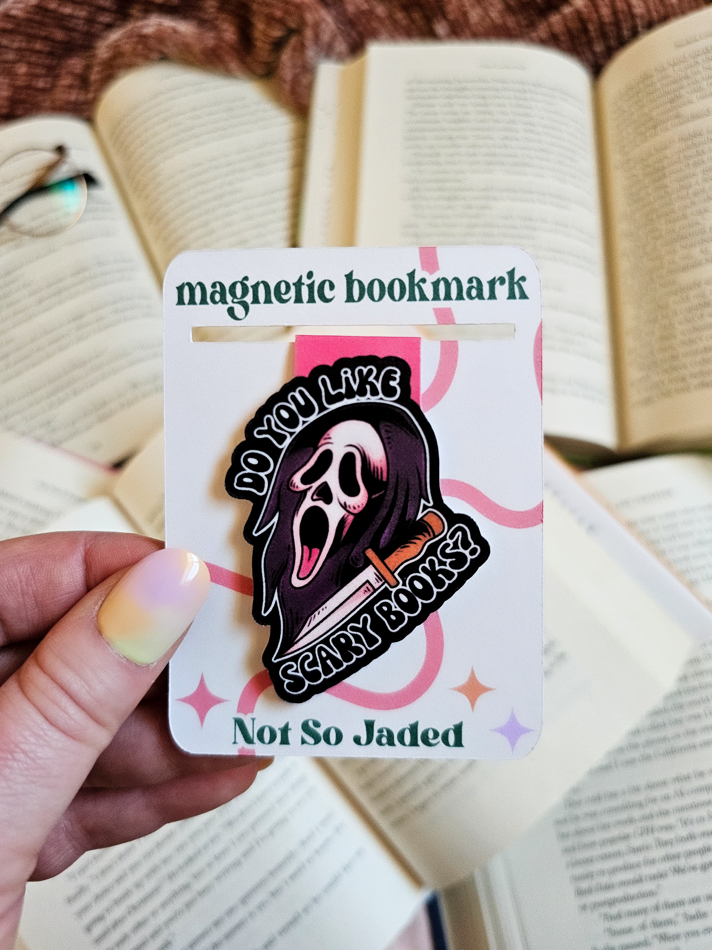 Scary Books Magnetic Bookmark