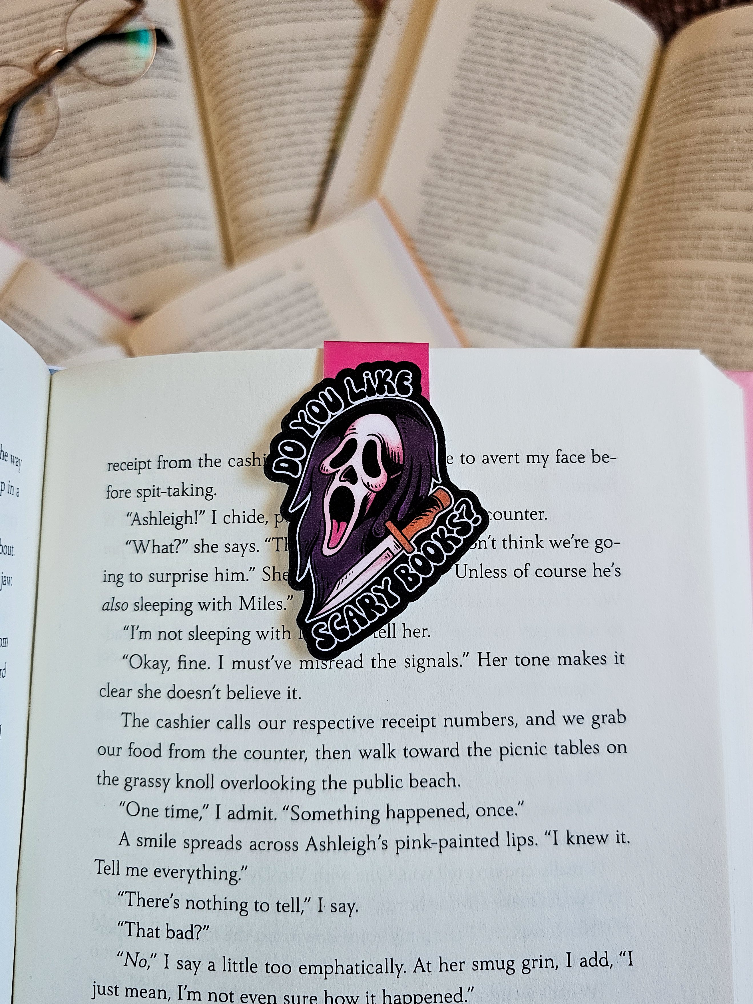 Scary Books Magnetic Bookmark