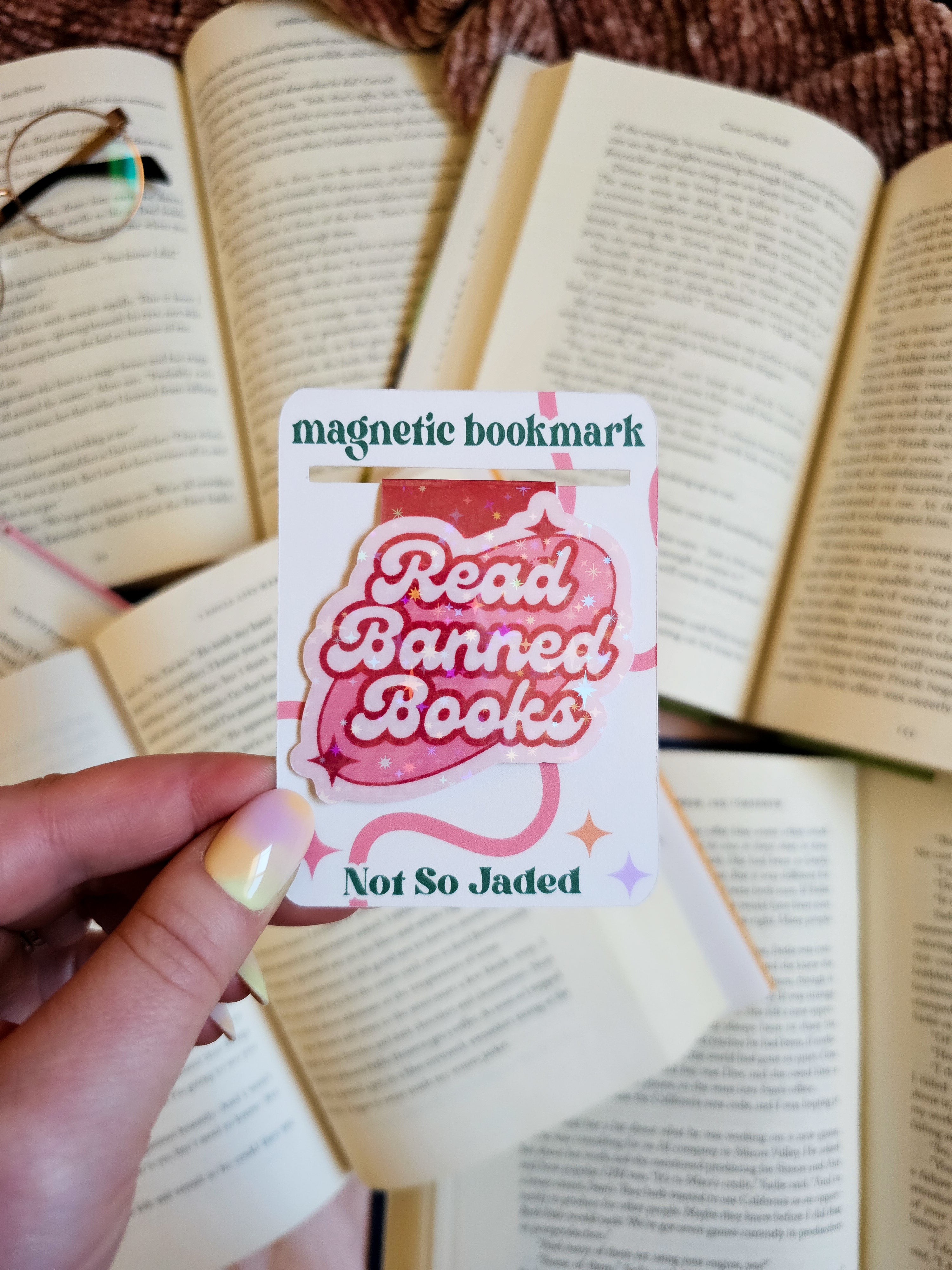 Retro Read Banned Books Magnetic Bookmark