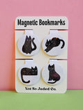 Black Cat Magnetic Bookmark 4-Pack