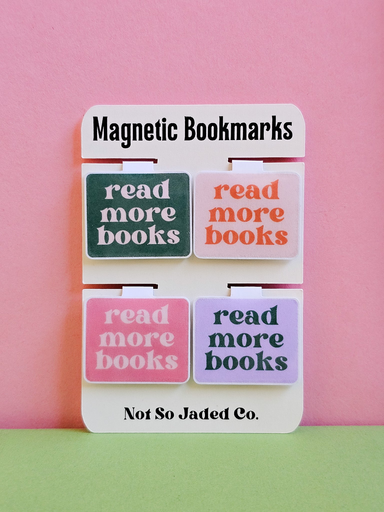 Read More Books Pink Bookmark 4-Pack