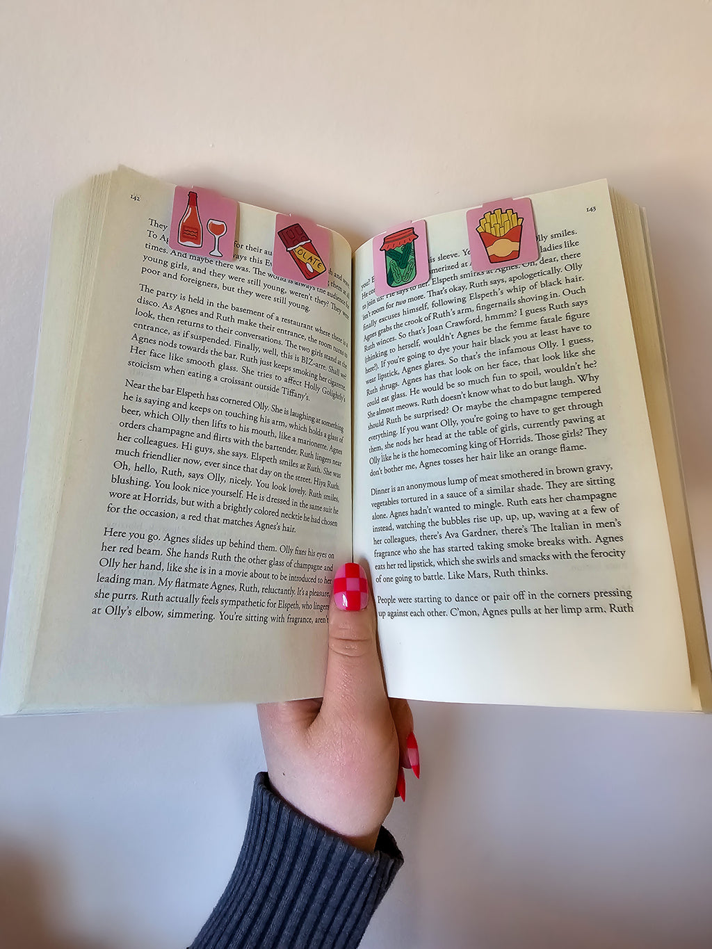 Girl Dinner Magnetic Bookmark 4-Pack