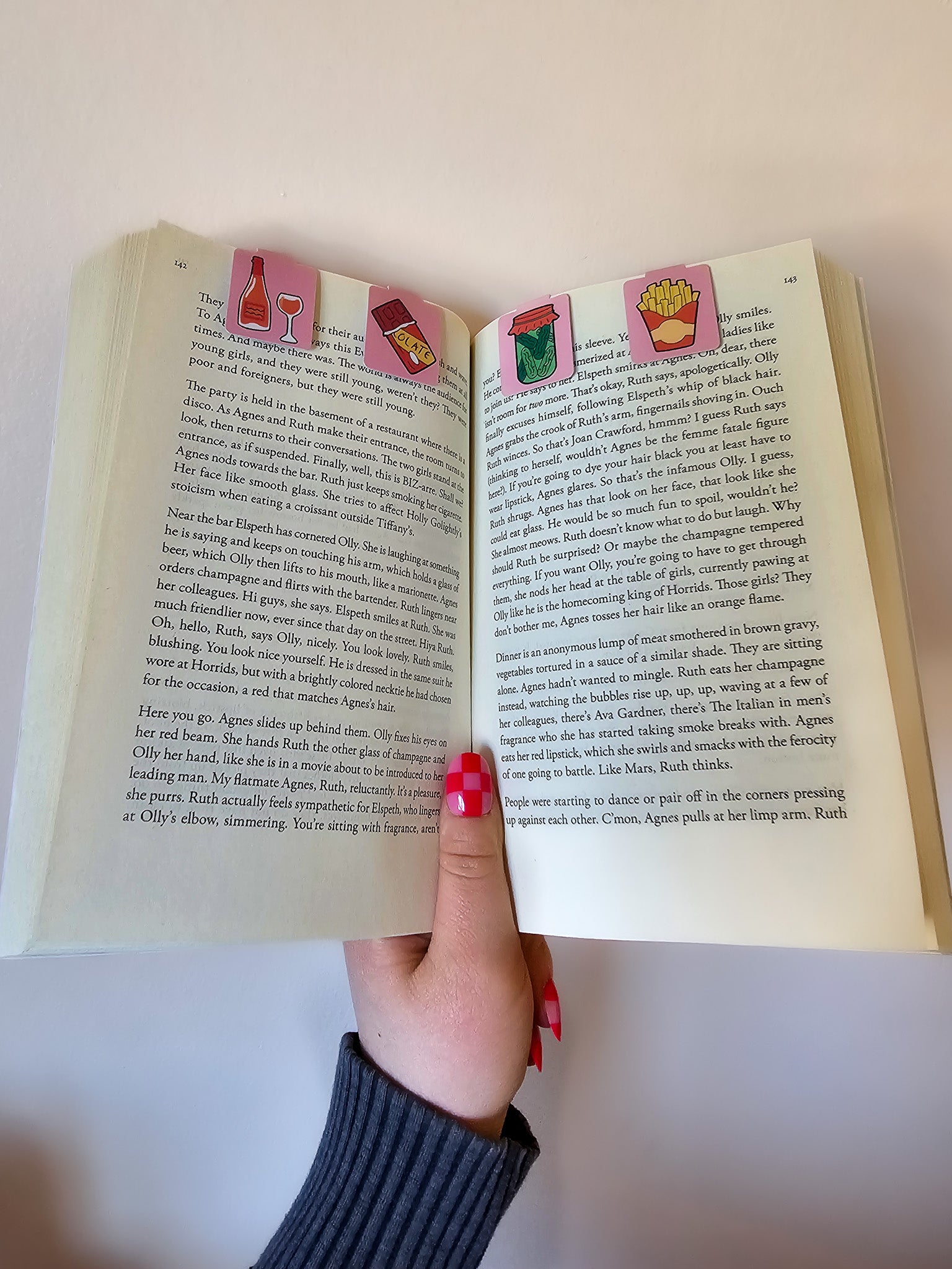 Girl Dinner Magnetic Bookmark 4-Pack